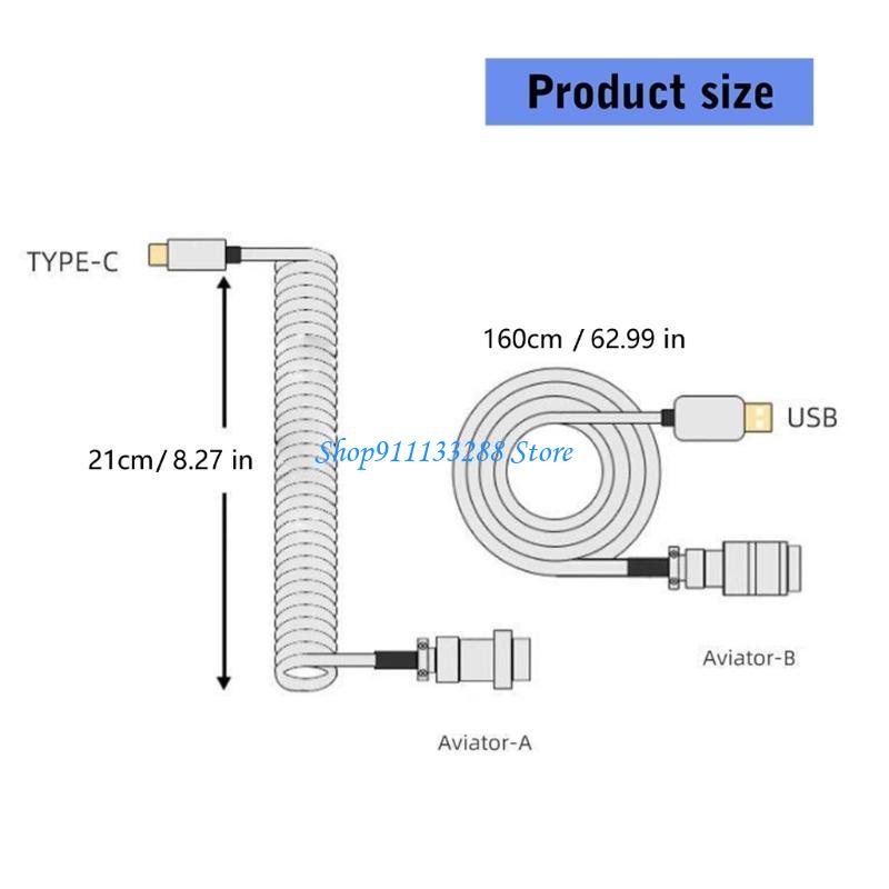 Type C Detachable Cable Coiled Keyboard - G88D Opgerolde USB Type C Mechanische