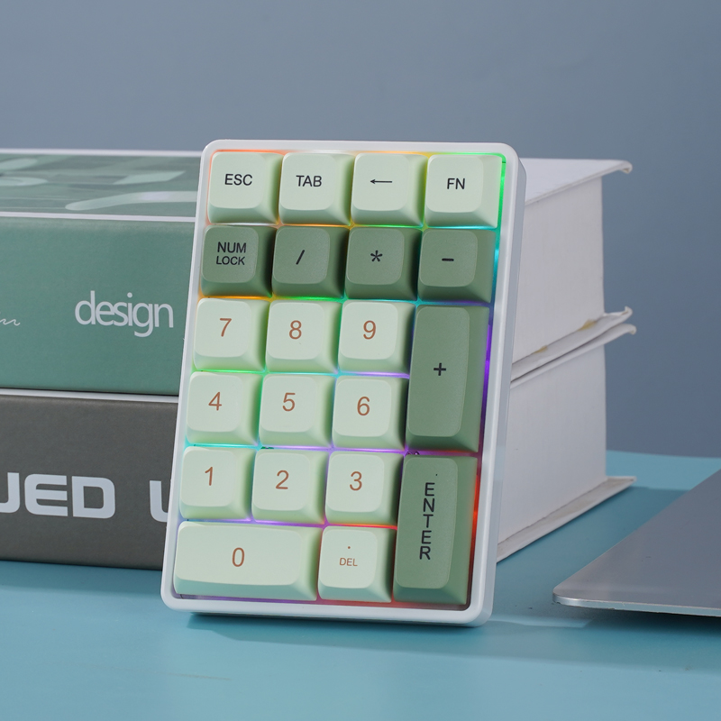 Mechanical Numpad Hot Swap Rgb Wireless - FREEWOLF K21 Draadloos mechanisch numeriek toetsenbord