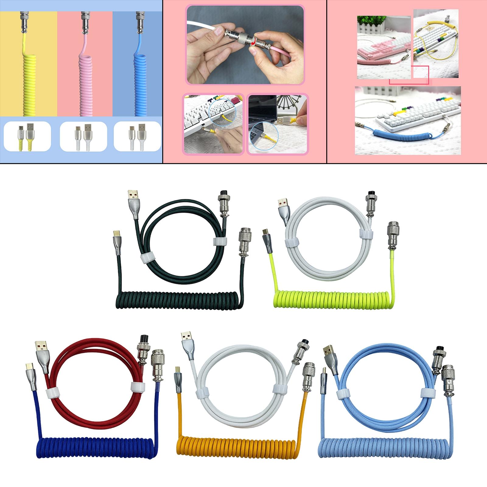 Opgerolde USB-C-verlengkabel m - Type C Detachable Cable Coiled Keyboard recensie en prijs