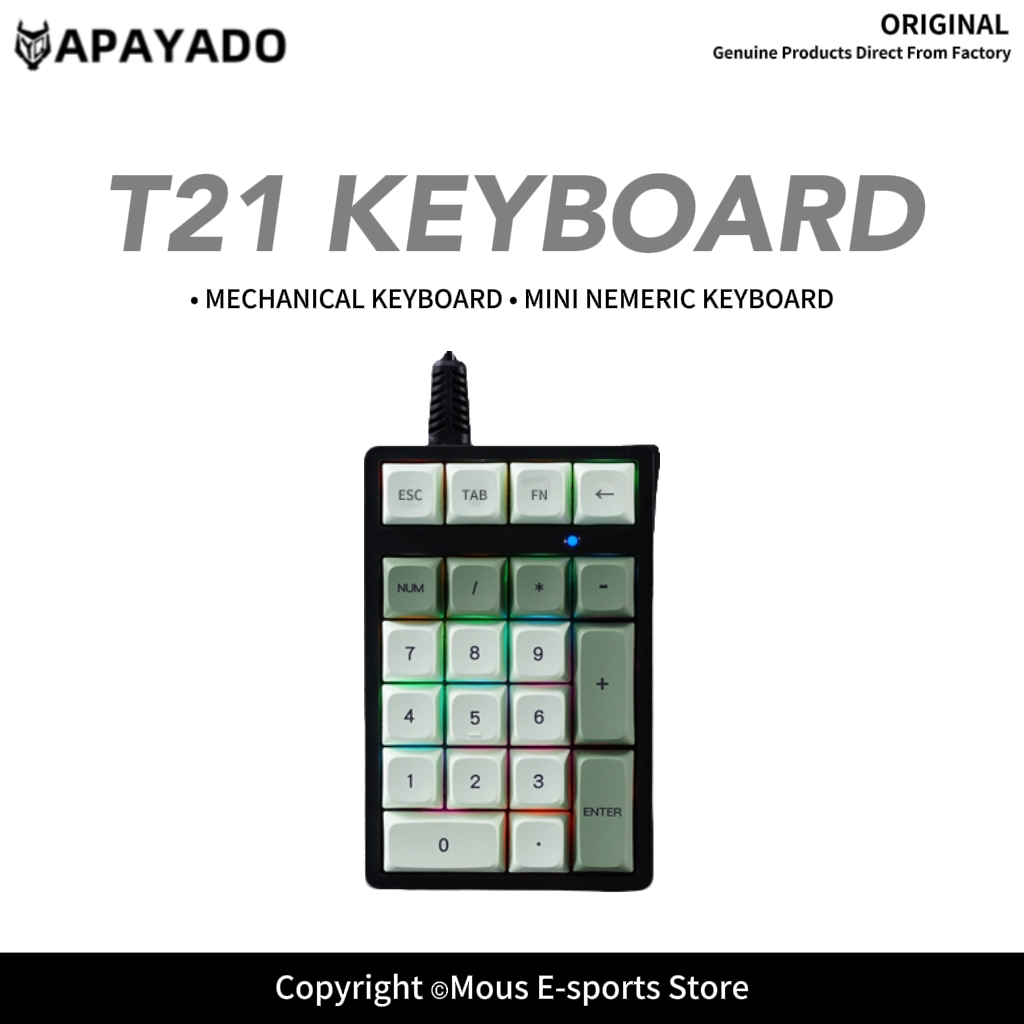 T21 APAYADO Bedraad numeriek t - Pbt Keycaps For Numeric Keypad Numpad recensie en prijs