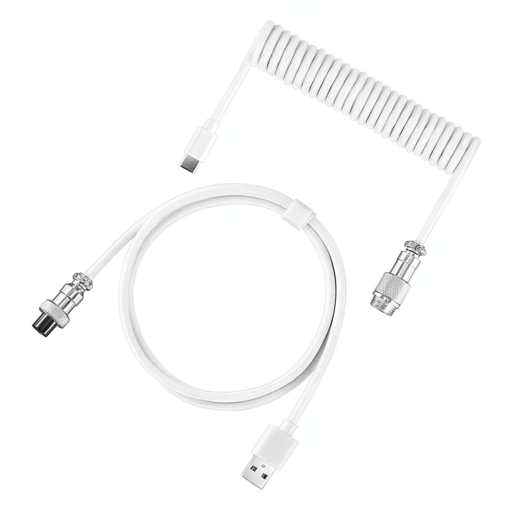 Gevlochten kabel voor mechanis - Type C Detachable Cable Coiled Keyboard recensie en prijs