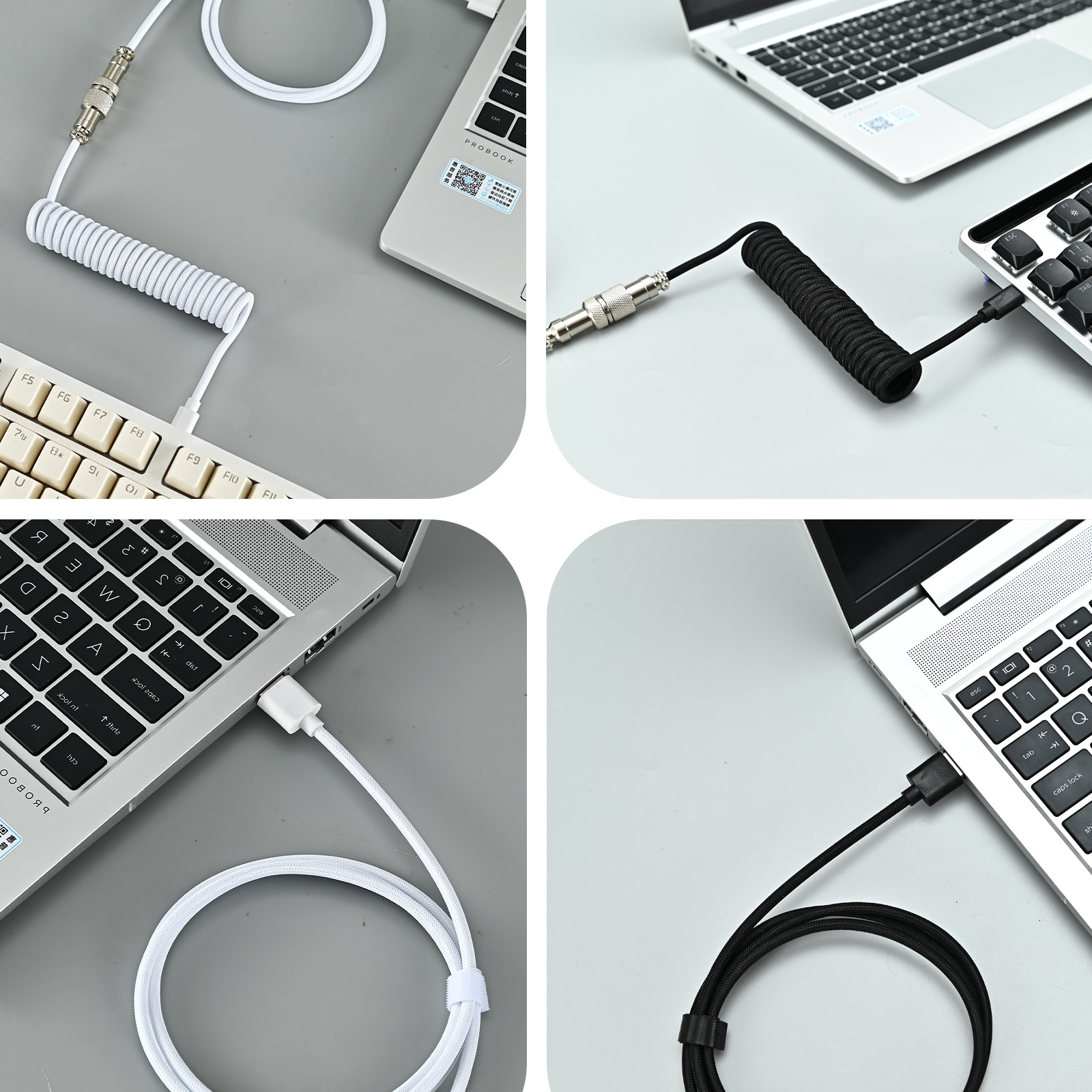 Opgerolde toetsenbordkabel Typ - Type C Detachable Cable Coiled Keyboard recensie en prijs