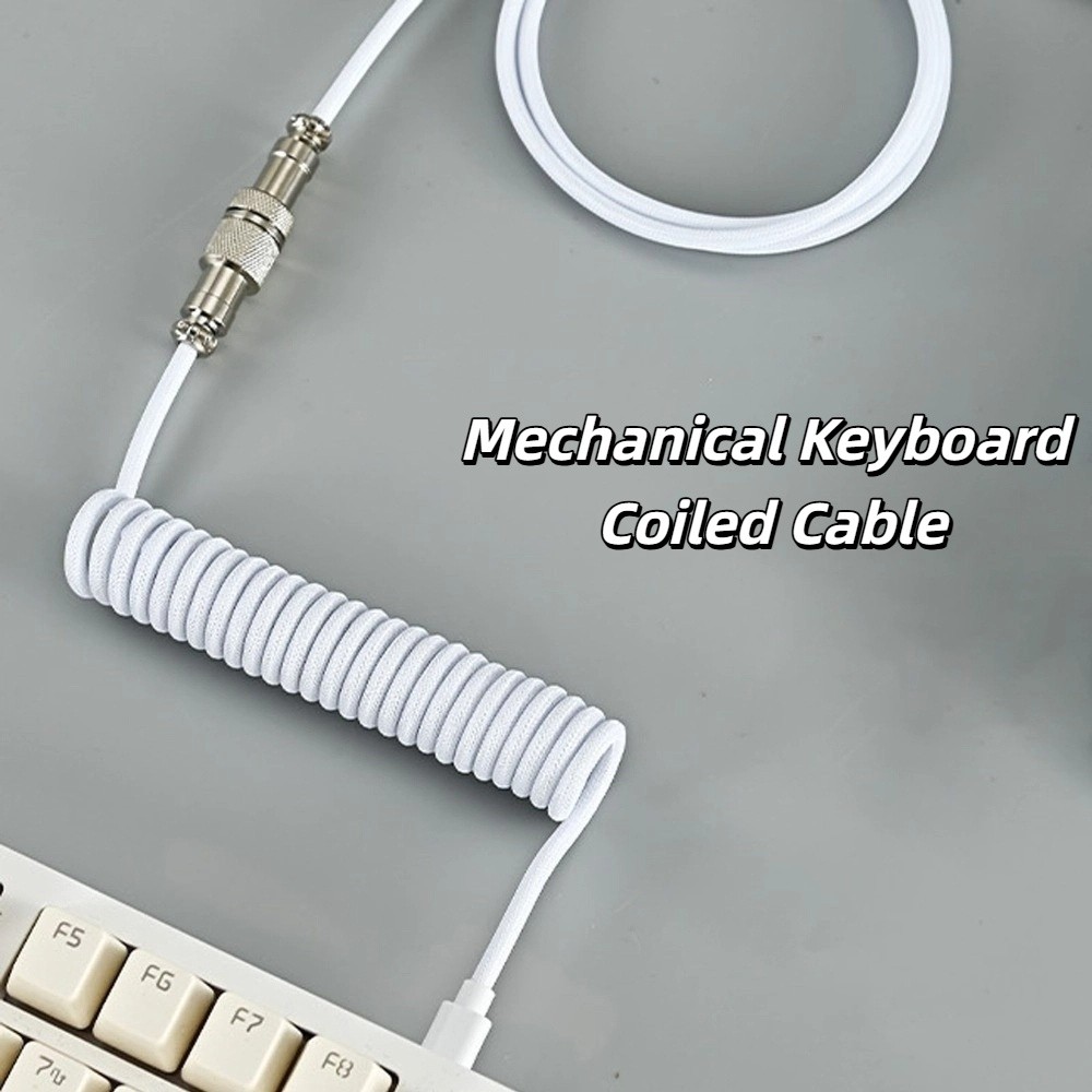 USB-poort een mechanisch toets - Type C Detachable Cable Coiled Keyboard recensie en prijs