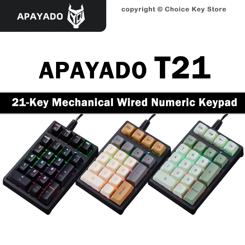 APAYADO T21 Mechanisch Numpad  - Pbt Keycaps For Numeric Keypad Numpad recensie en prijs