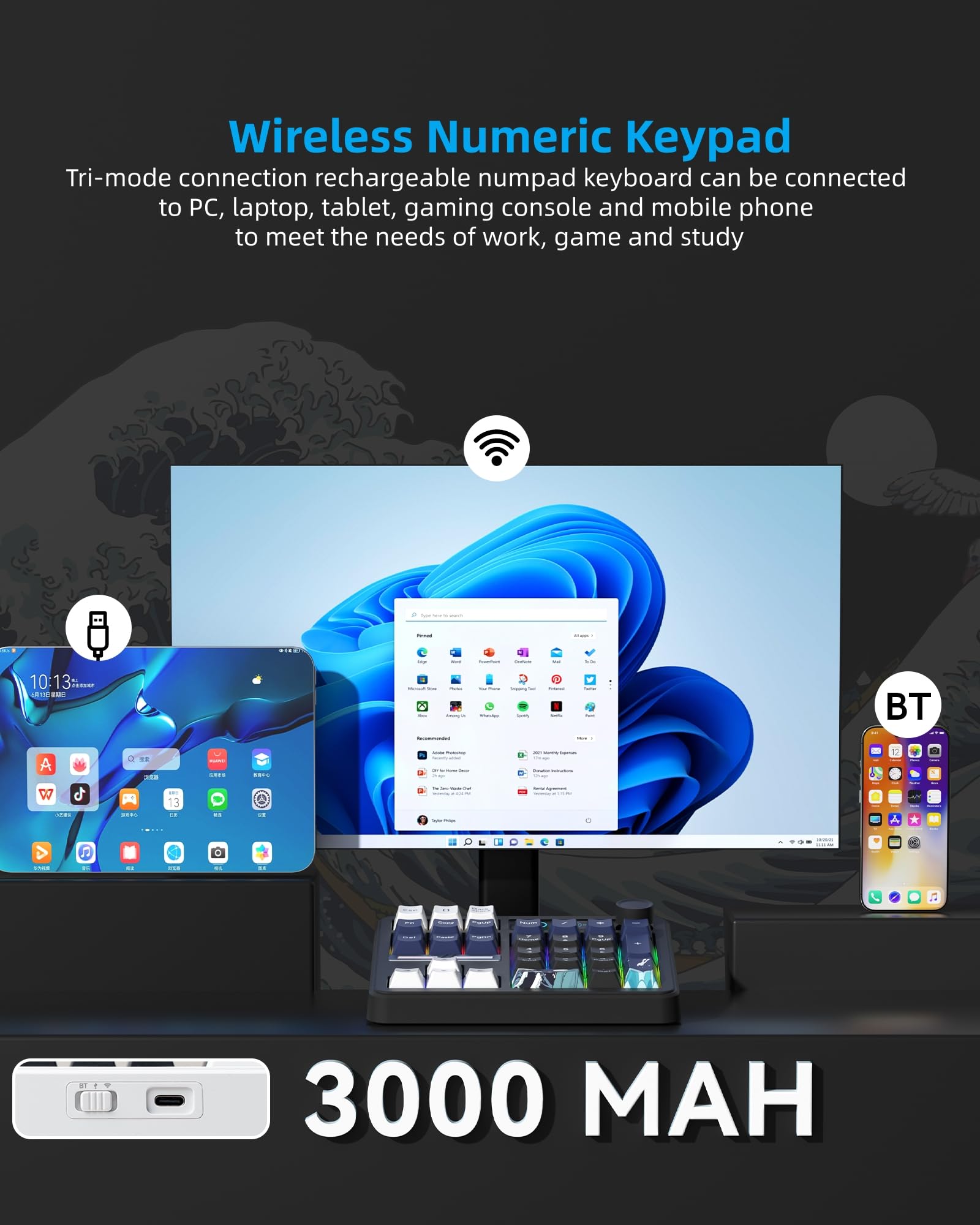 Womier SK30 Mini Mechanisch Nu - Mechanical Numpad Hot Swap Rgb Wireless recensie en prijs