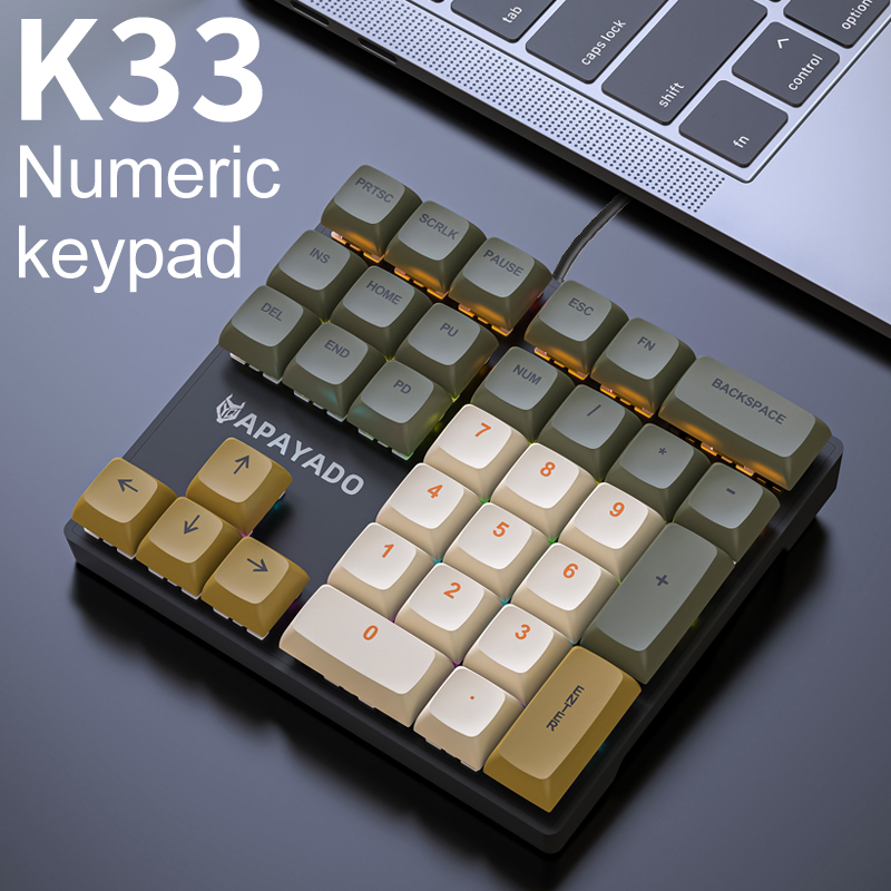 K33 33-toetsen mechanisch nume - Pbt Keycaps For Numeric Keypad Numpad recensie en prijs