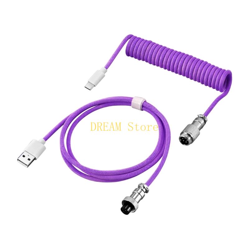 Afneembare metalen opgerolde t - Type C Detachable Cable Coiled Keyboard recensie en prijs