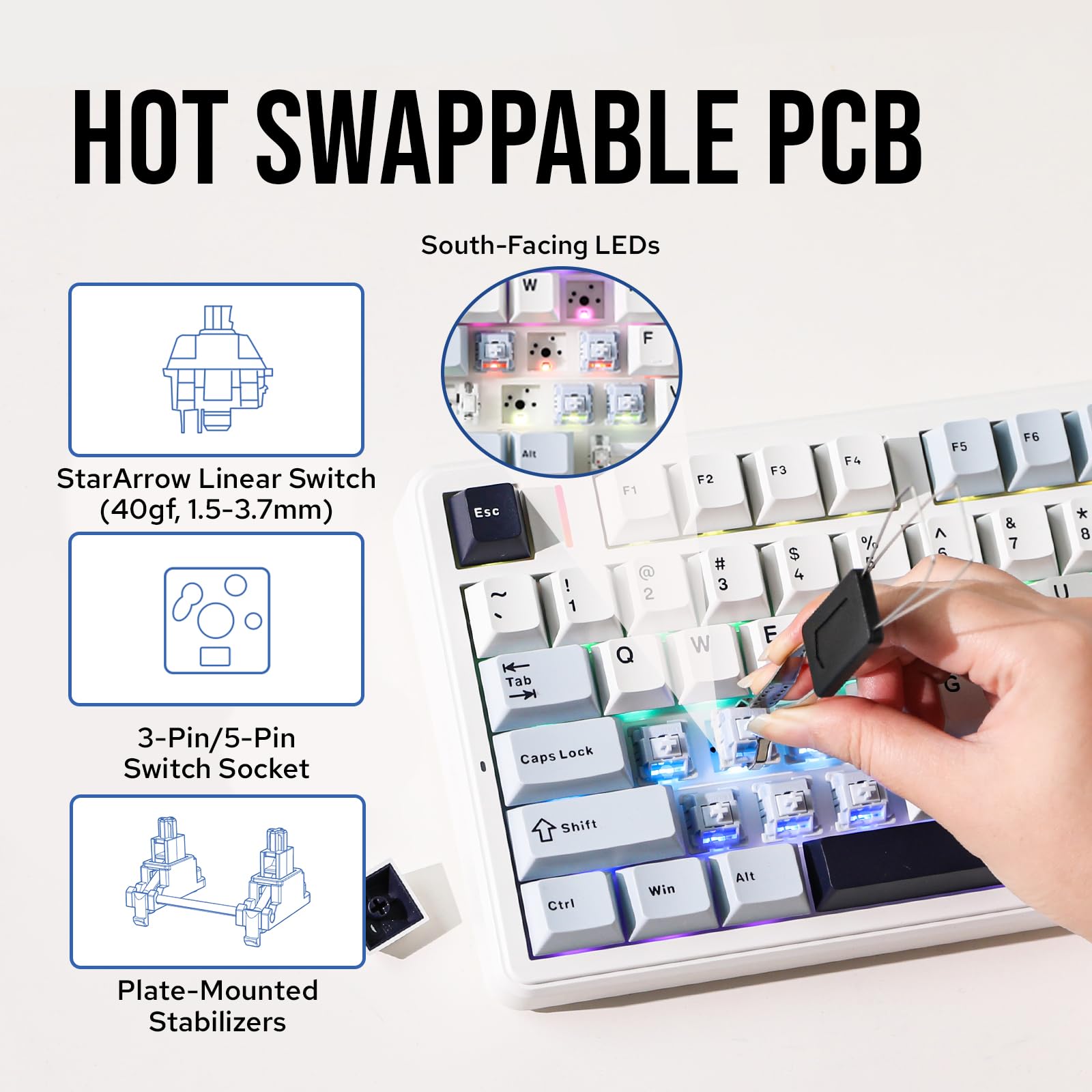 AULA F99 96% Draadloos mechani - Mechanical Numpad Hot Swap Rgb Wireless recensie en prijs