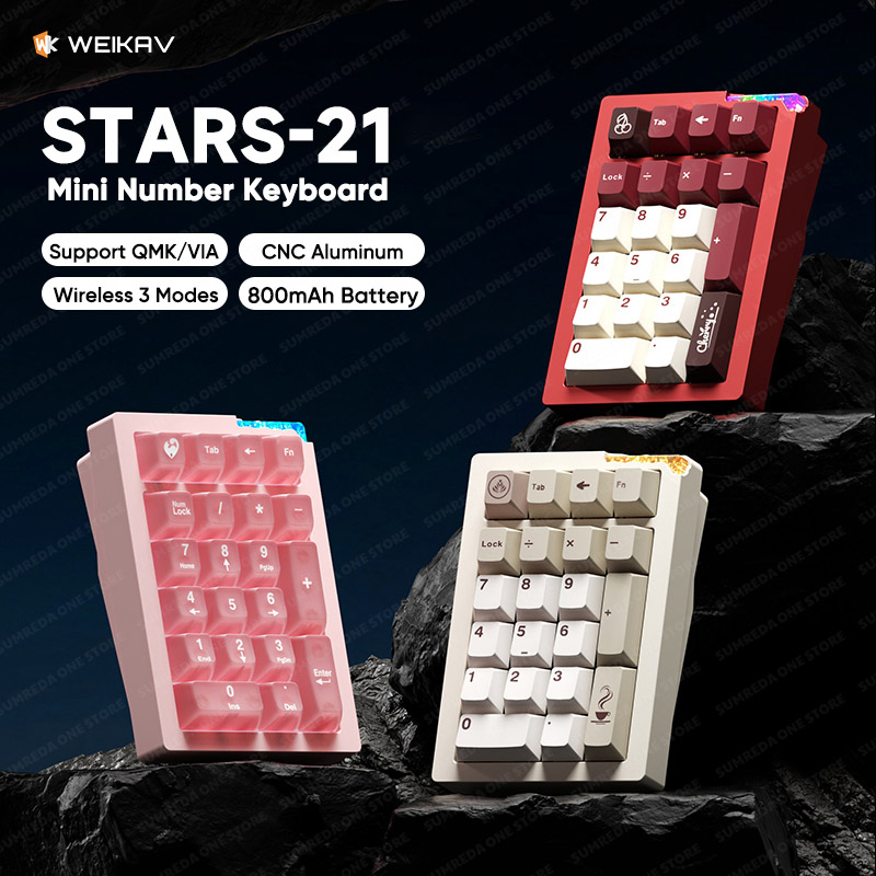Weikav Stars21 Numpad Kits Dra - Mechanical Numpad Hot Swap Rgb Wireless recensie en prijs