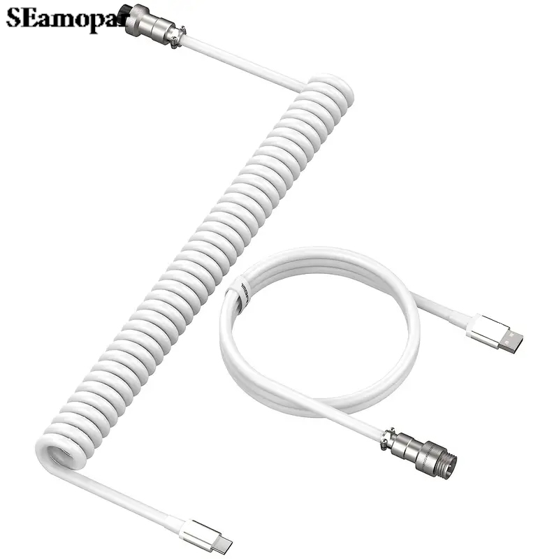 Opgerolde mechanische toetsenb - Type C Detachable Cable Coiled Keyboard recensie en prijs